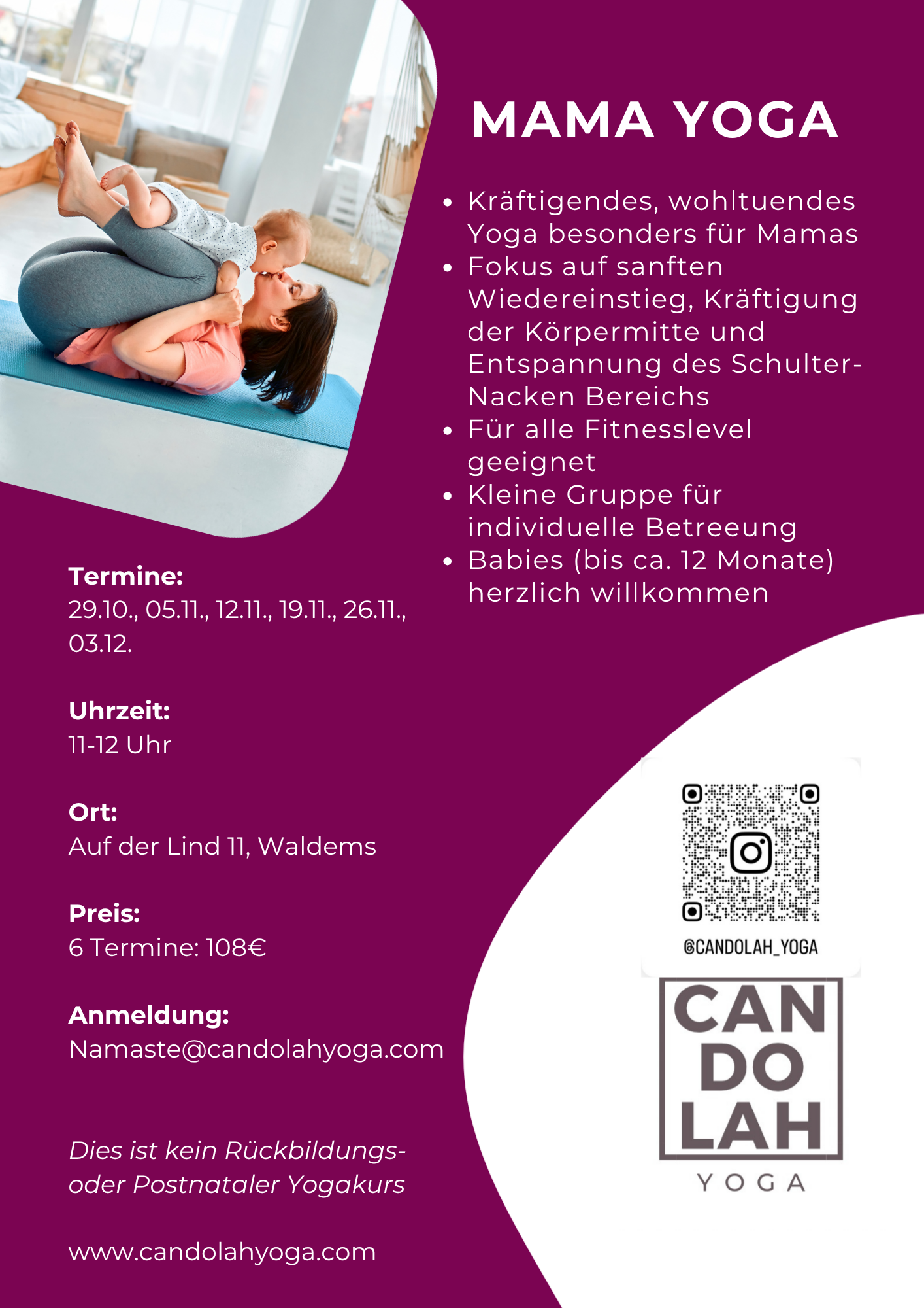 Mama Yoga Flyer