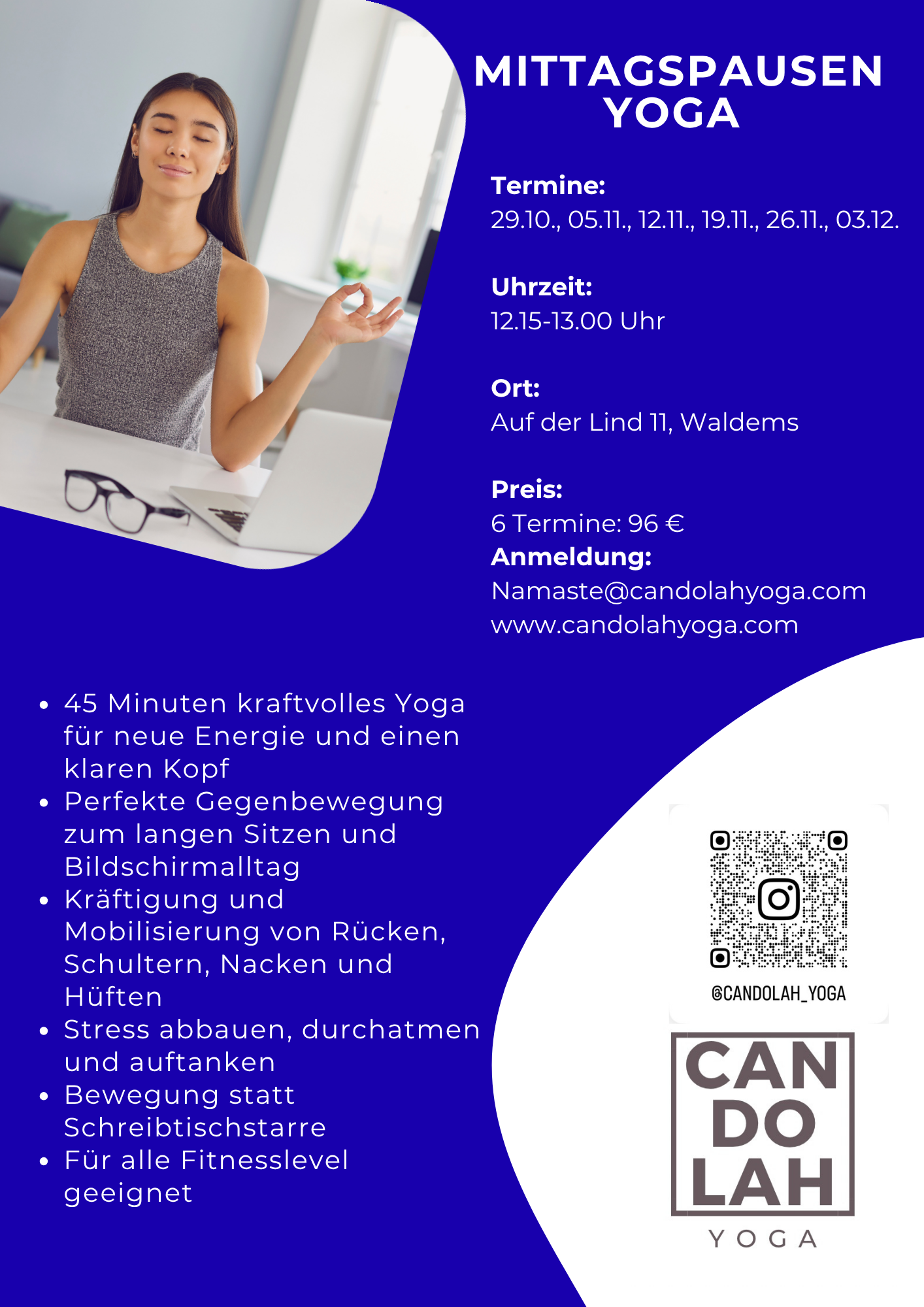Mittagspausen Yoga Flyer
